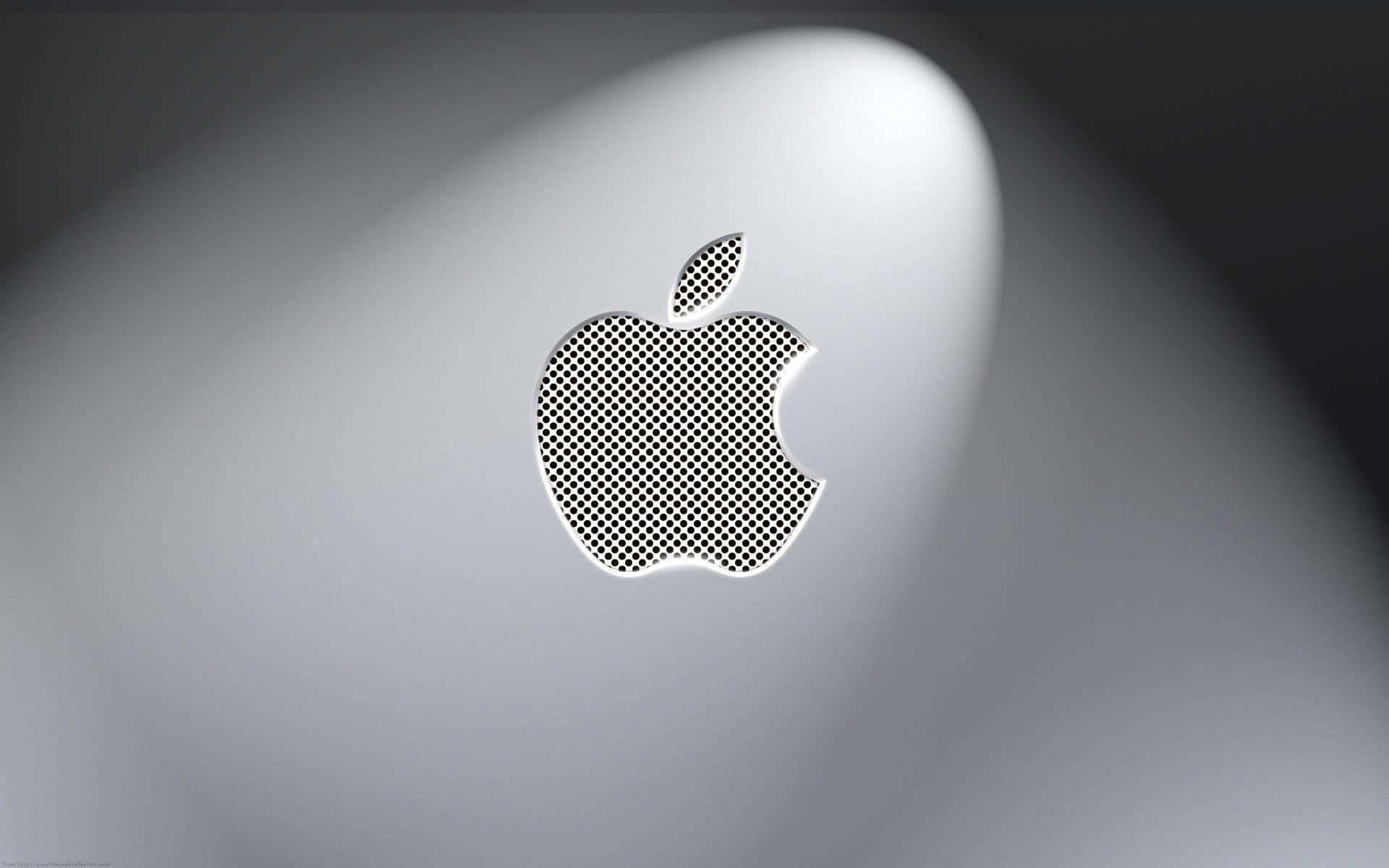 Apple logo, spotlight, gradient gray background, Full HD Desktop Wallpaper