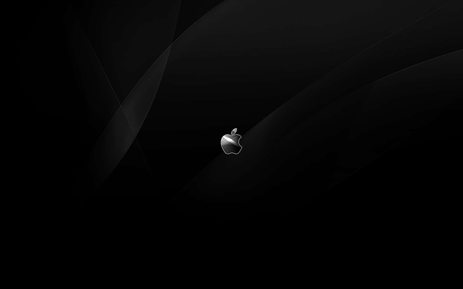 Apple logo, black background, silver Apple logo, Full HD Desktop Wallpaper