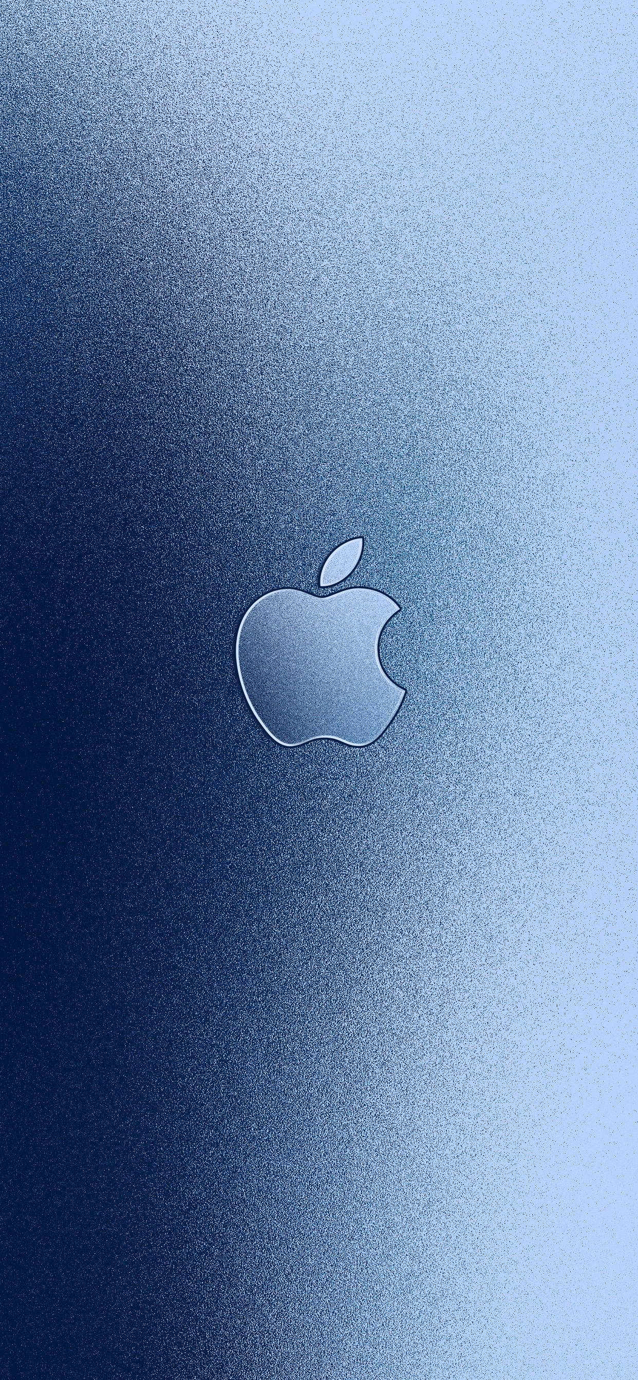 Apple logo, blue, gradient blue textured background, 2K Phone Wallpaper
