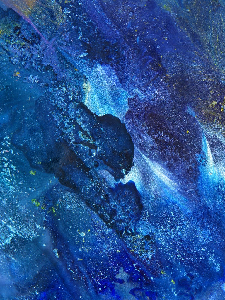 Blue Art, swirling blues, purples, SD Phone Wallpaper