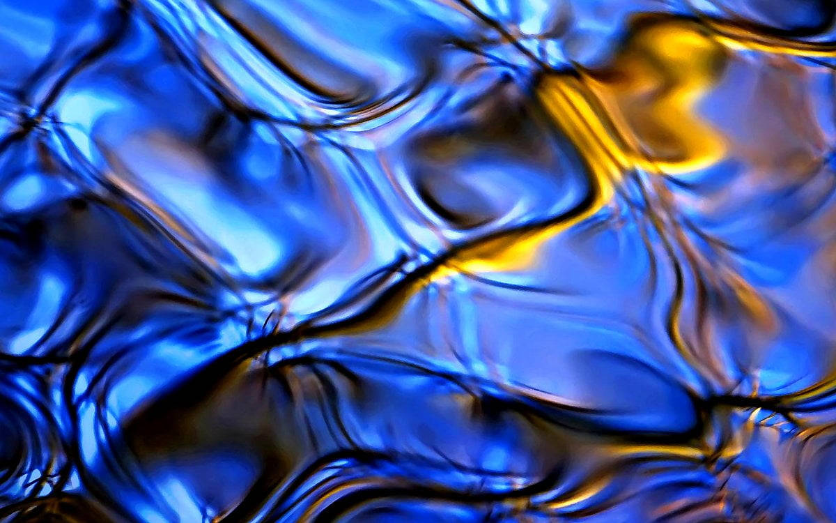 Blue Art, blue, golden, SD Desktop Wallpaper
