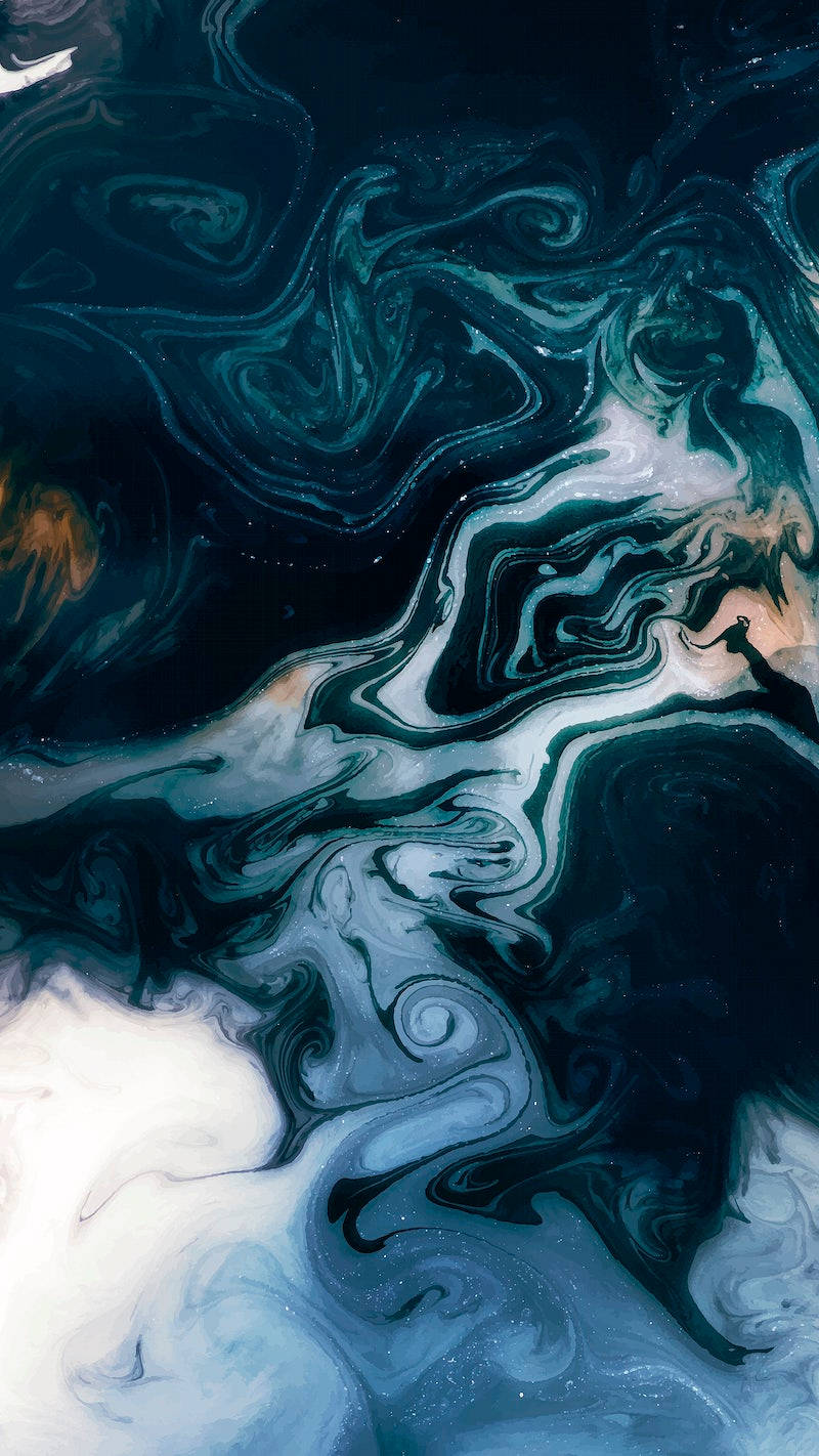 blue art, deep teal, black, HD Phone Wallpaper