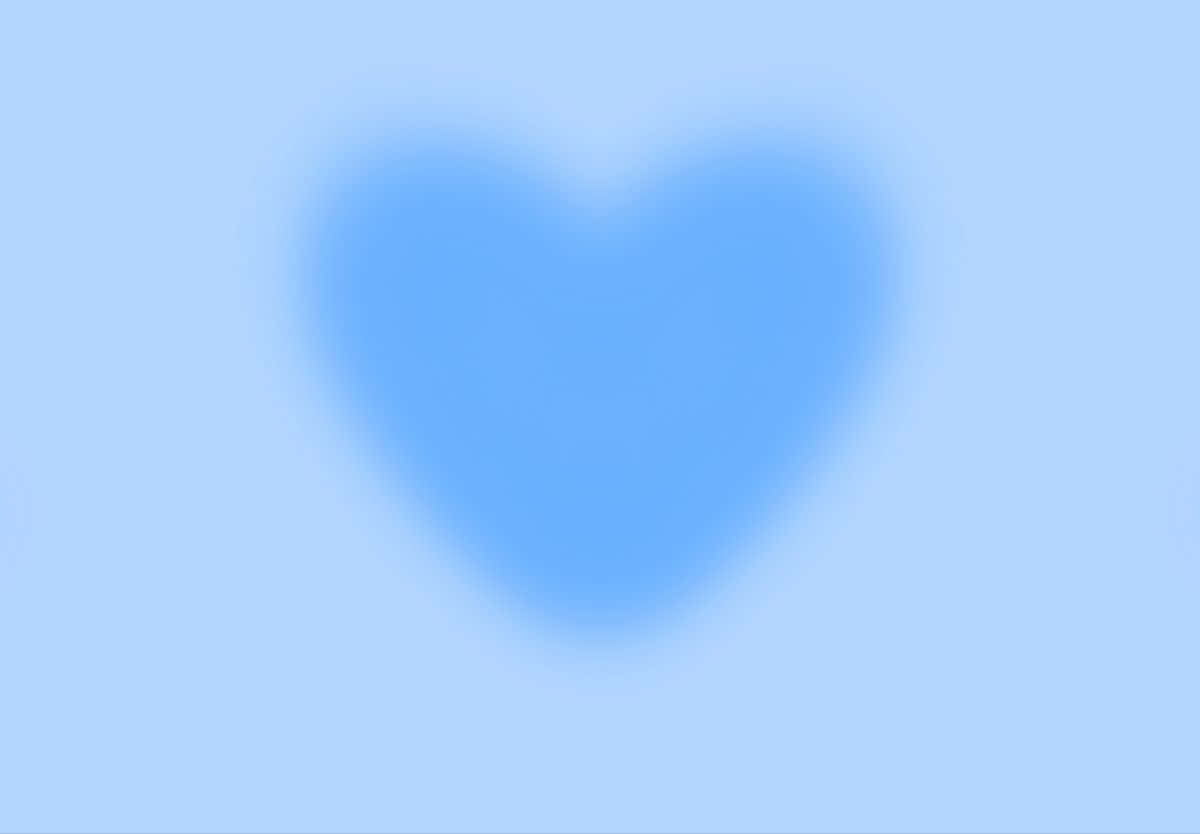Blue Heart Aura, heart shape, varying shades of blue, SD Desktop Wallpaper