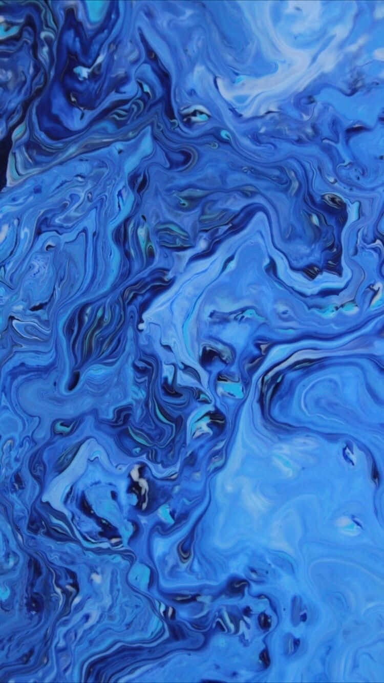 azure blue, 750 x 1334, vibrant swirling blues, HD Phone Wallpaper