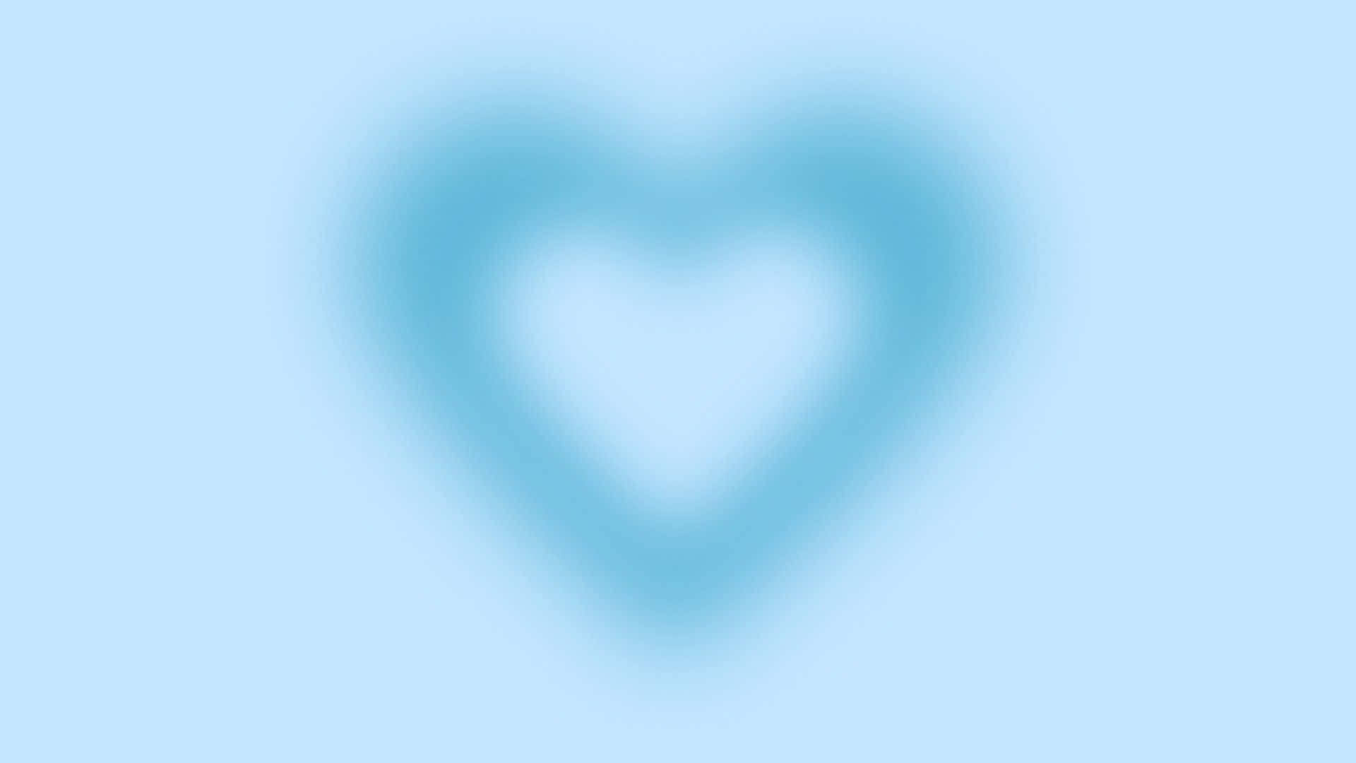 ethereal blue heart aura, soft blue heart shape, blurred gradient effect, Full HD Desktop Wallpaper
