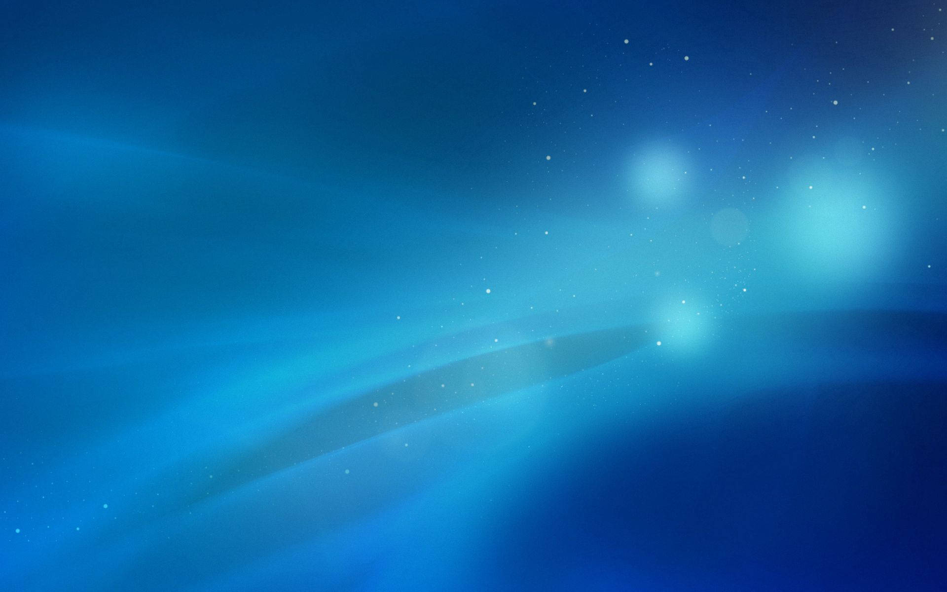 glowing blue nebulae, scattered stars, deep blue gradient sky, Full HD Desktop Wallpaper