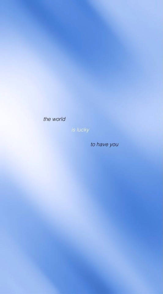 Blue Streaks Aura Aesthetic, soft gradient blue background, centered text, SD Phone Wallpaper