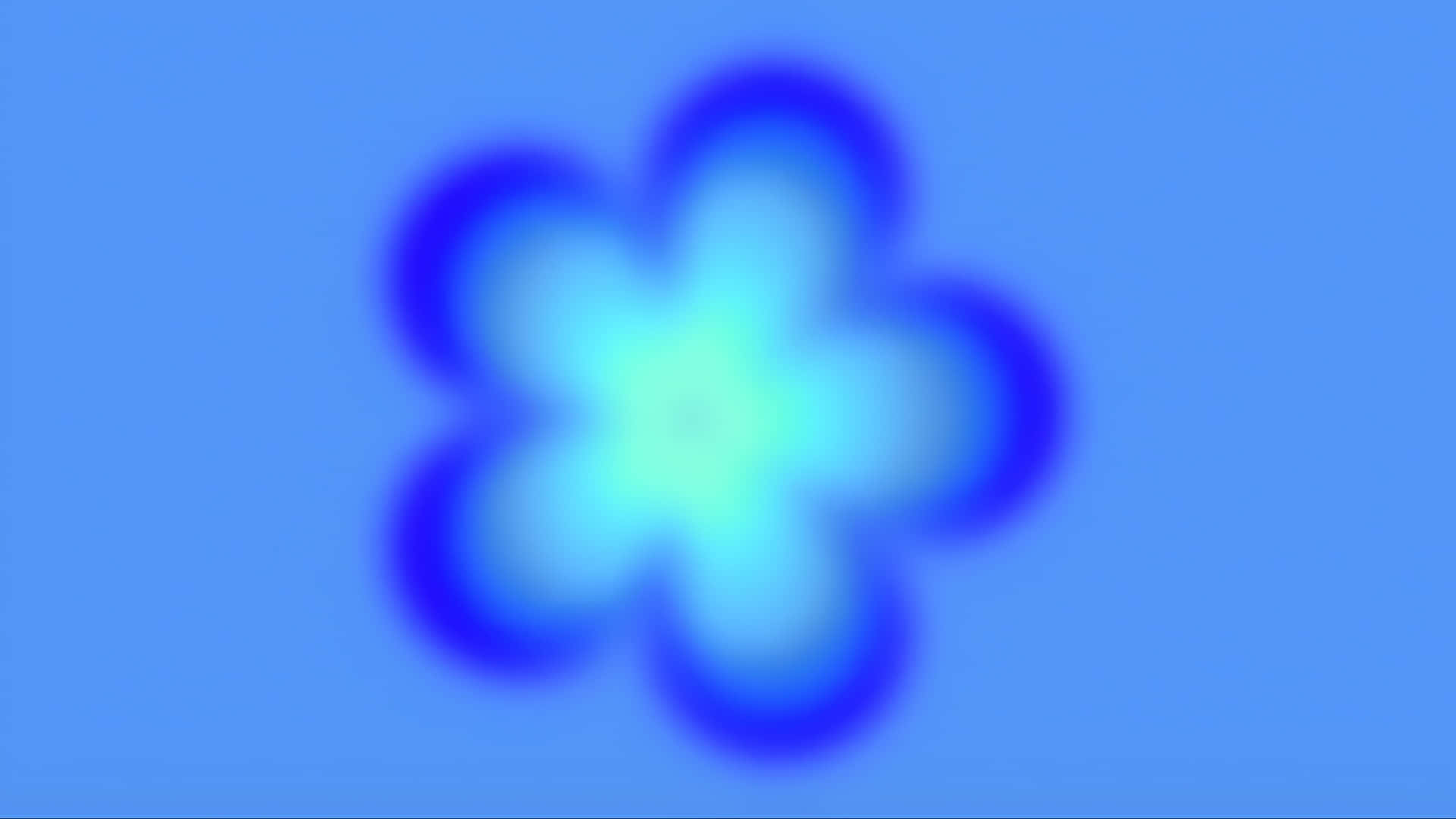 Blue Aura, flower shape, glowing blue, Full HD Desktop Wallpaper