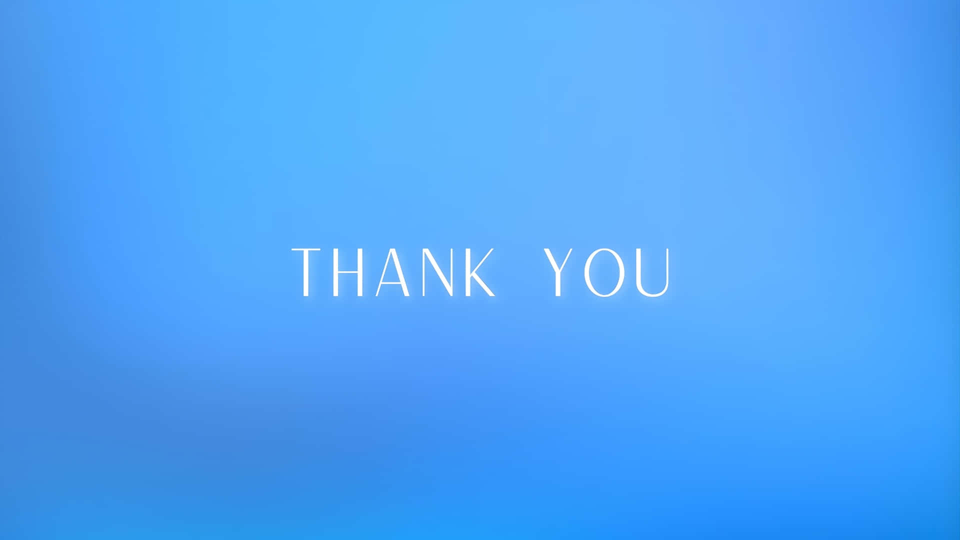 Blue Aura, thank you, white text, Full HD Desktop Wallpaper