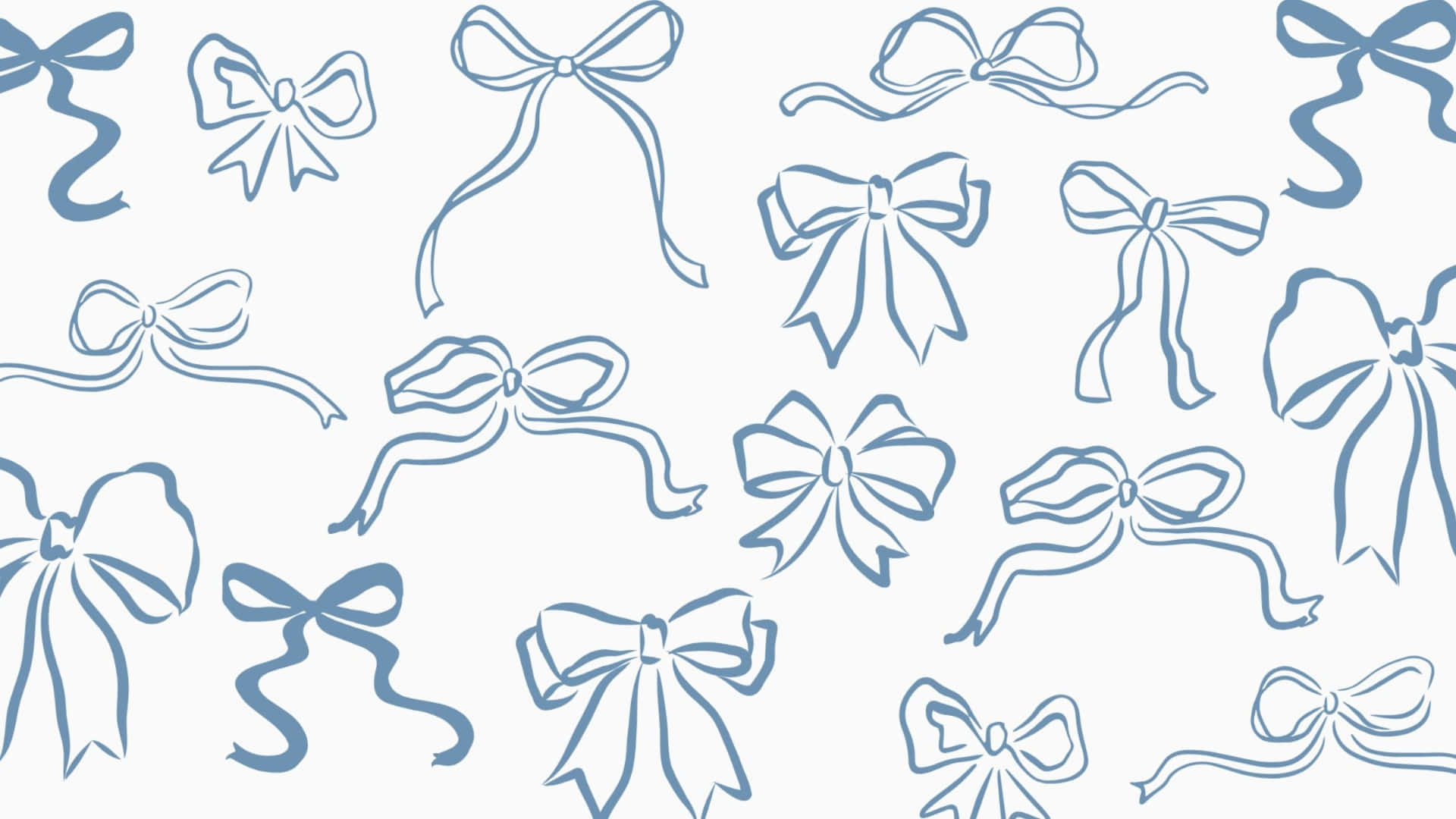 Blue Bow, blue ribbon bows, light gray background, Full HD Desktop Wallpaper