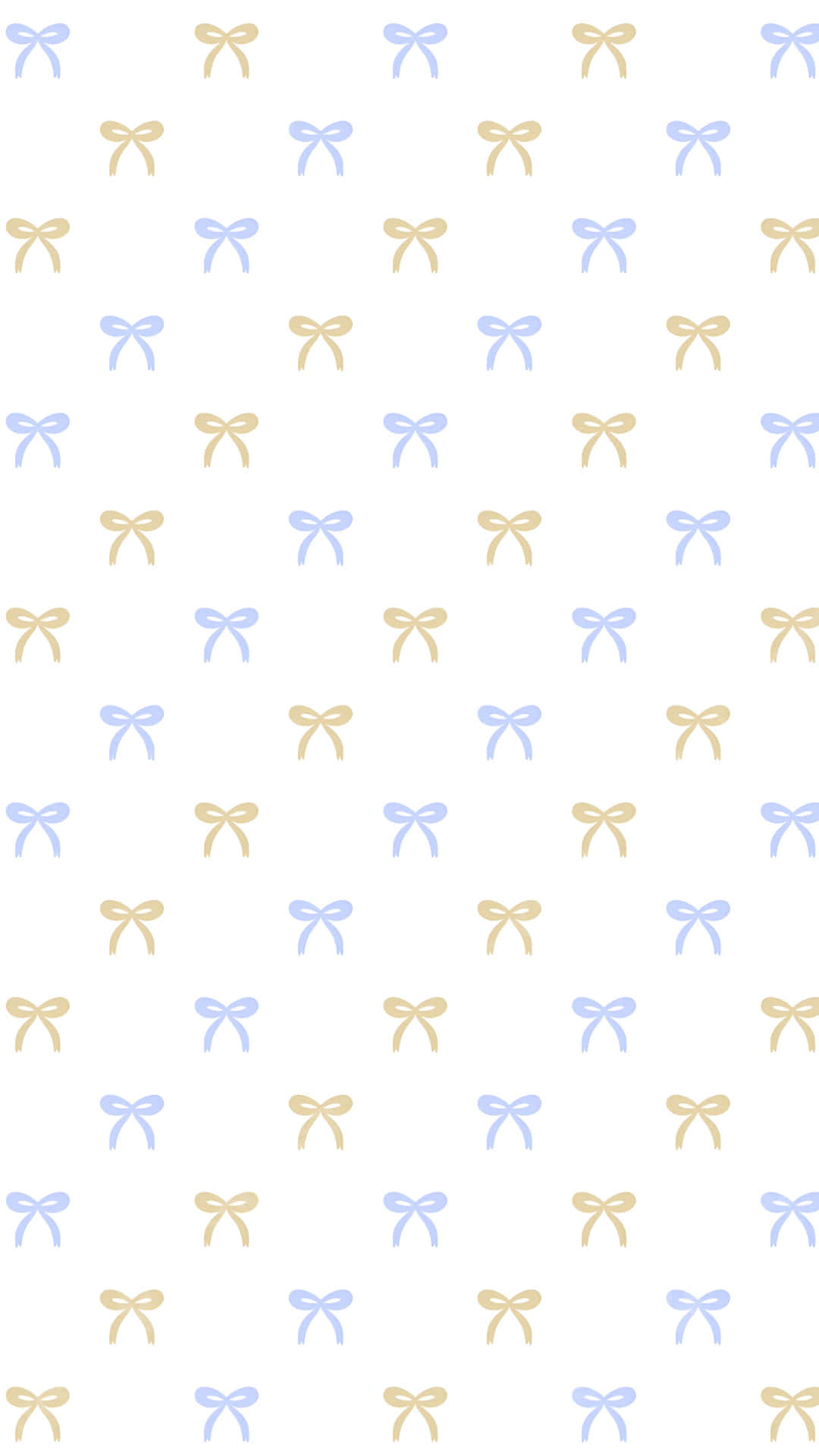 cute bow pattern, light blue, gold, Full HD Phone Wallpaper
