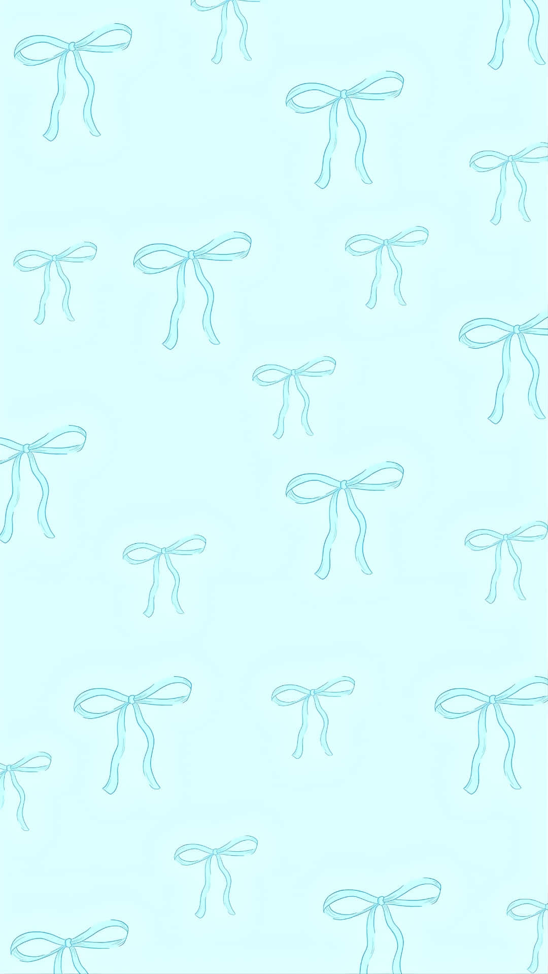 cute blue bow pattern, light blue, hand-drawn ribbon bows, Full HD Phone Wallpaper
