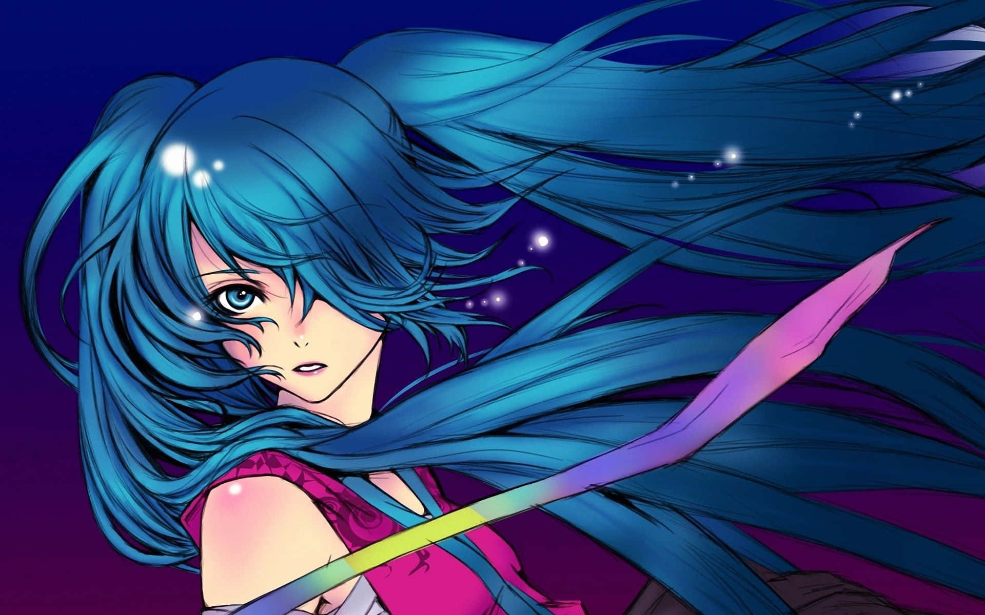 Blue Boy, Medieval times, flowing blue hair, Full HD Desktop Wallpaper