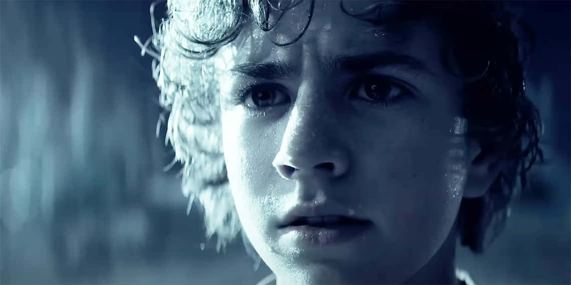 young boy, wet curly hair, tear-streaked face, SD Desktop Wallpaper