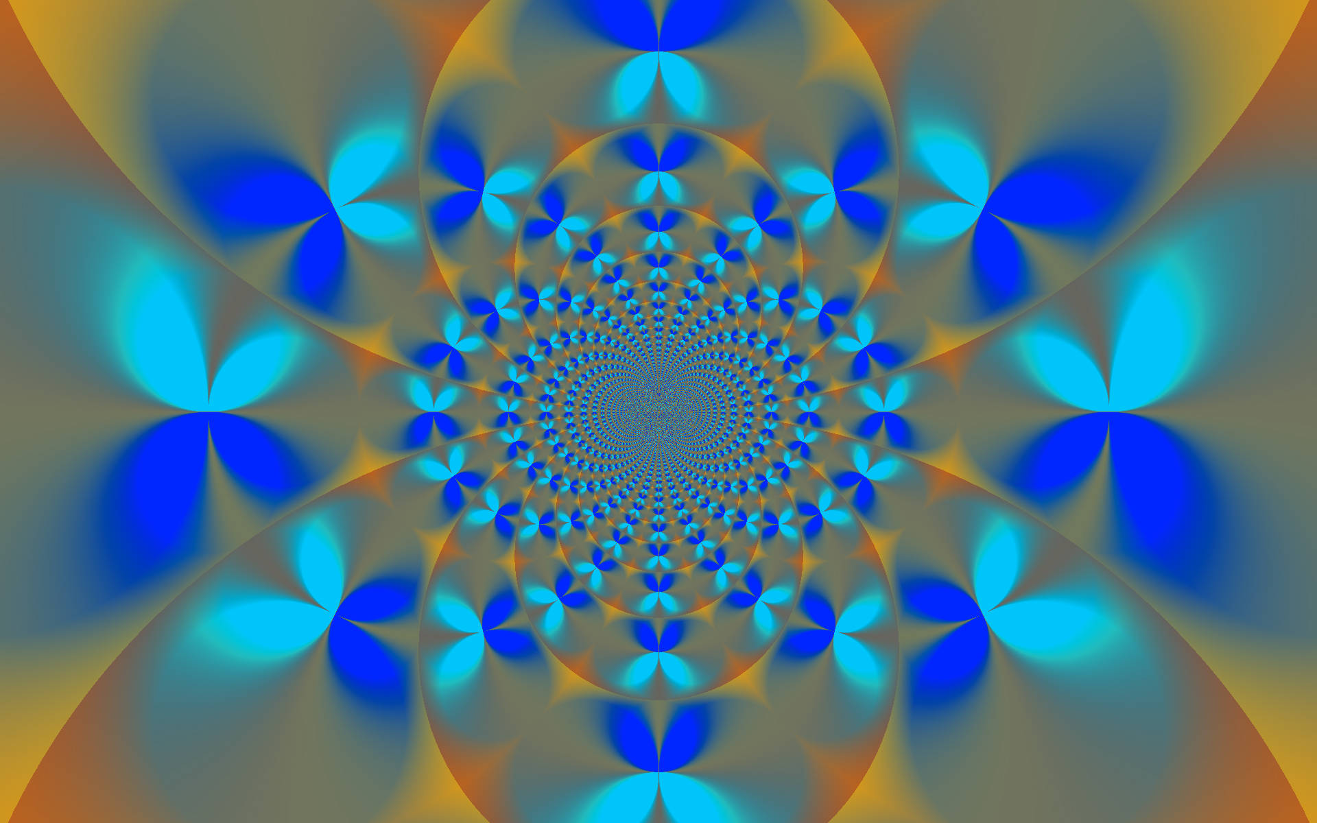 Blue Butterfly, kaleidoscope pattern, blue, Full HD Desktop Wallpaper