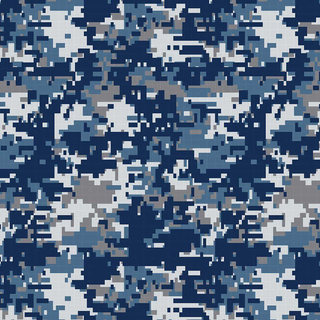 Blue Camo, navy blue, gray, SD Desktop Wallpaper