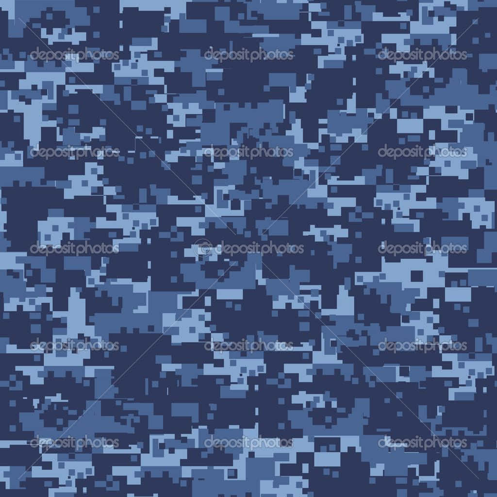 blue camo, digital camouflage pattern, shades of blue and gray, SD Desktop Wallpaper