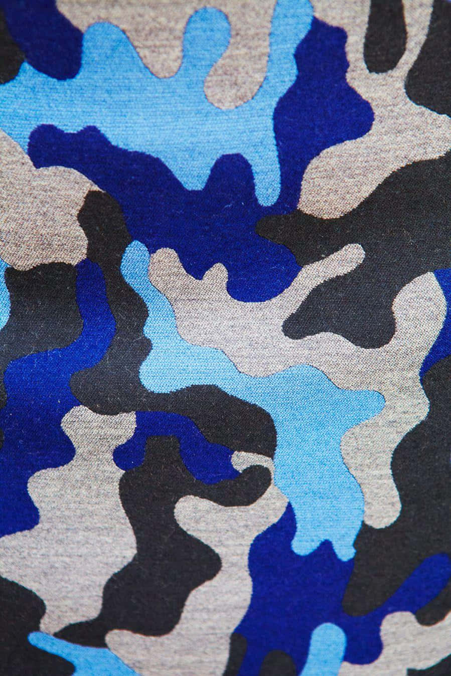 blue camo, blue black and gray camouflage pattern, textured fabric, HD Phone Wallpaper