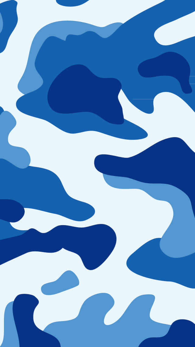 Blue Camo, blue camouflage pattern, light background, SD Phone Wallpaper