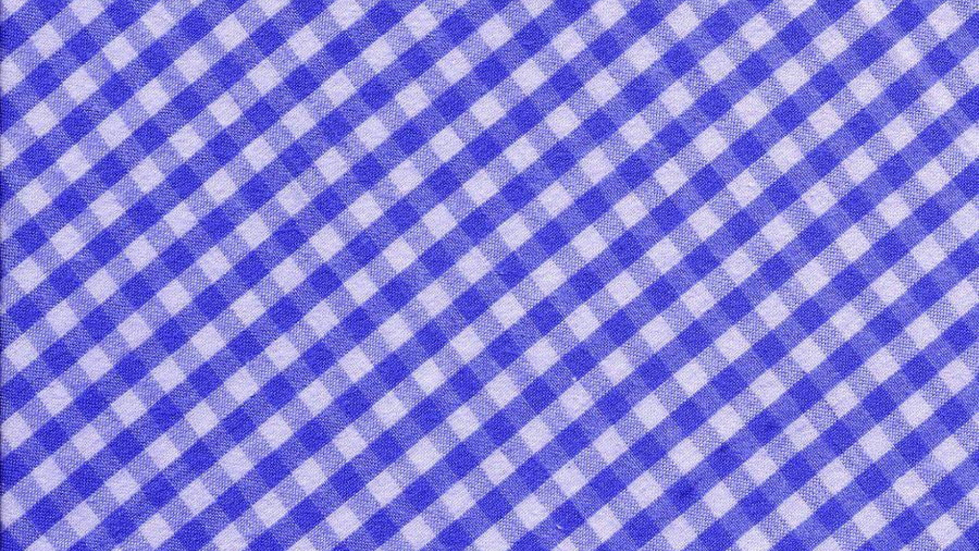 blue and white gingham fabric, diagonal stripes, woven texture, Full HD Desktop Wallpaper