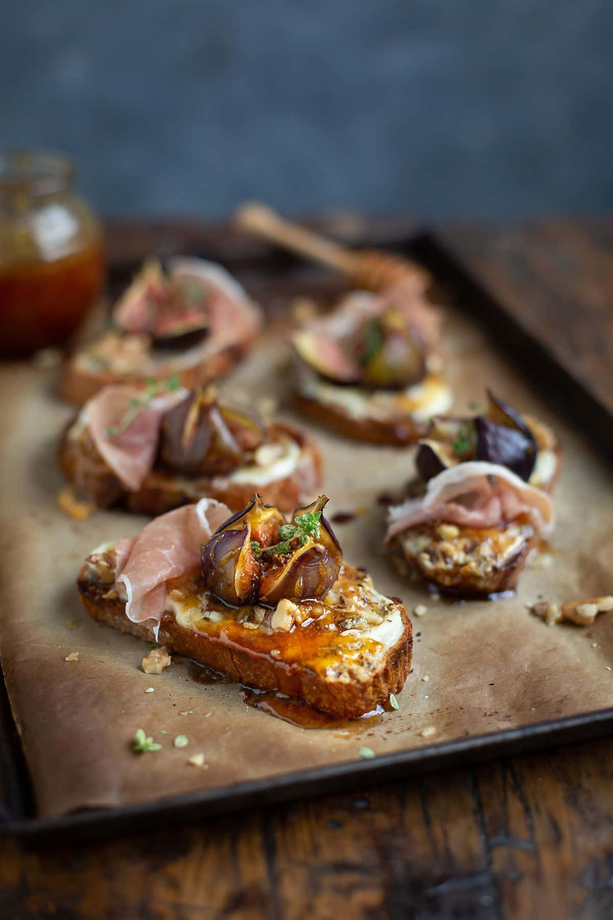 Blue Cheese, crostini, figs, HD Phone Wallpaper