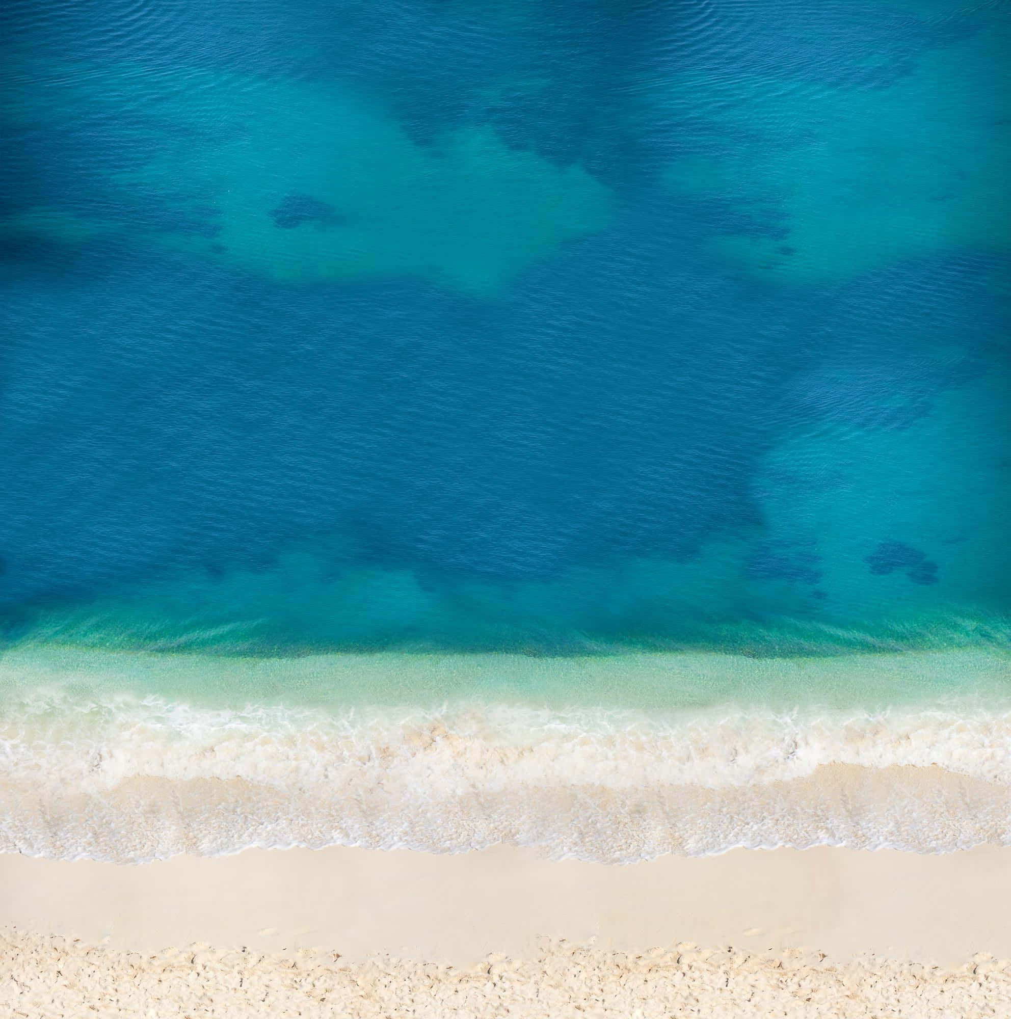 serene blue coastline, turquoise ocean, pristine white sandy beach, Full HD Phone Wallpaper