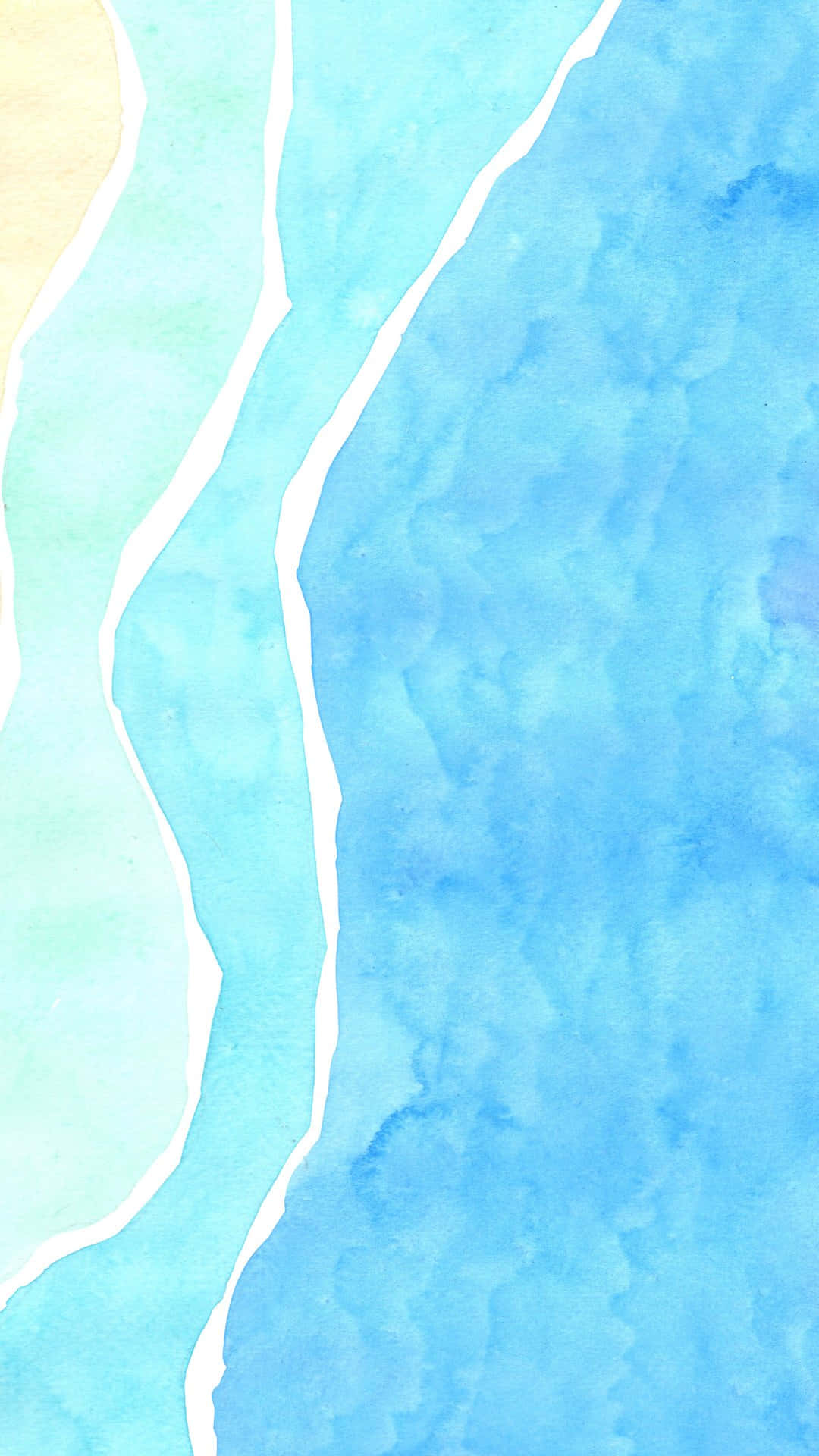 abstract blue coastal watercolor, blue, teal, Full HD Phone Wallpaper