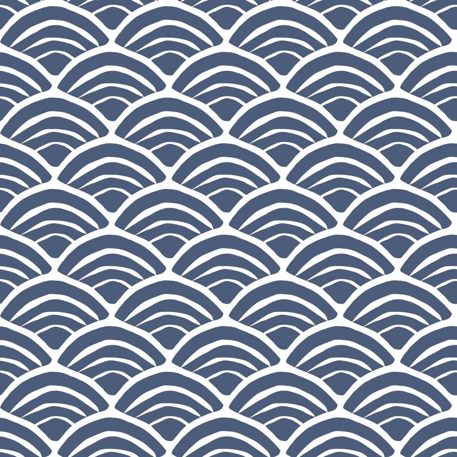 blue wave pattern, scalloped arches, seamless geometric design, HD Desktop Wallpaper