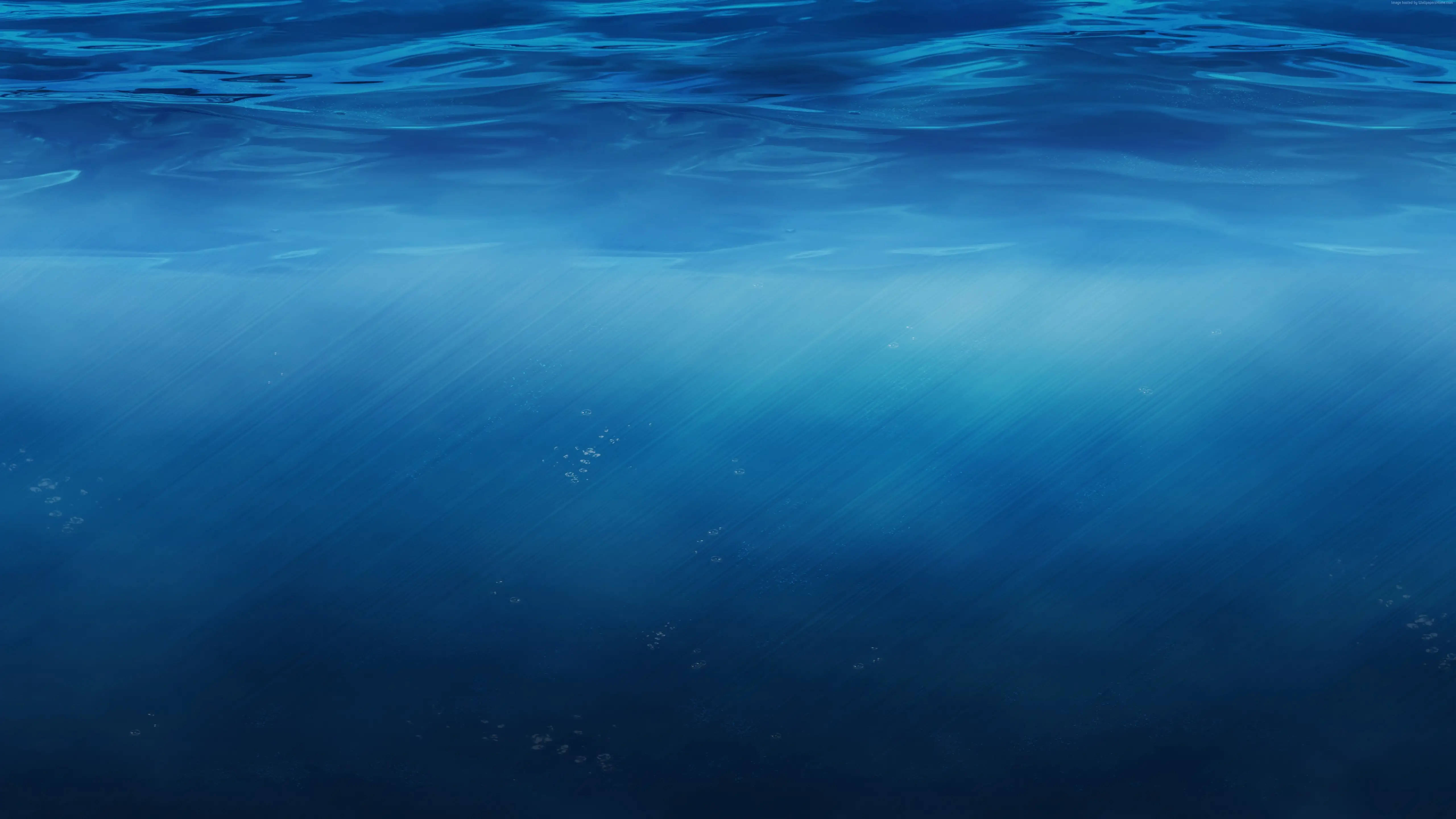 Blue 4K Seas, sunlight rays, ocean surface, 5K Desktop Wallpaper