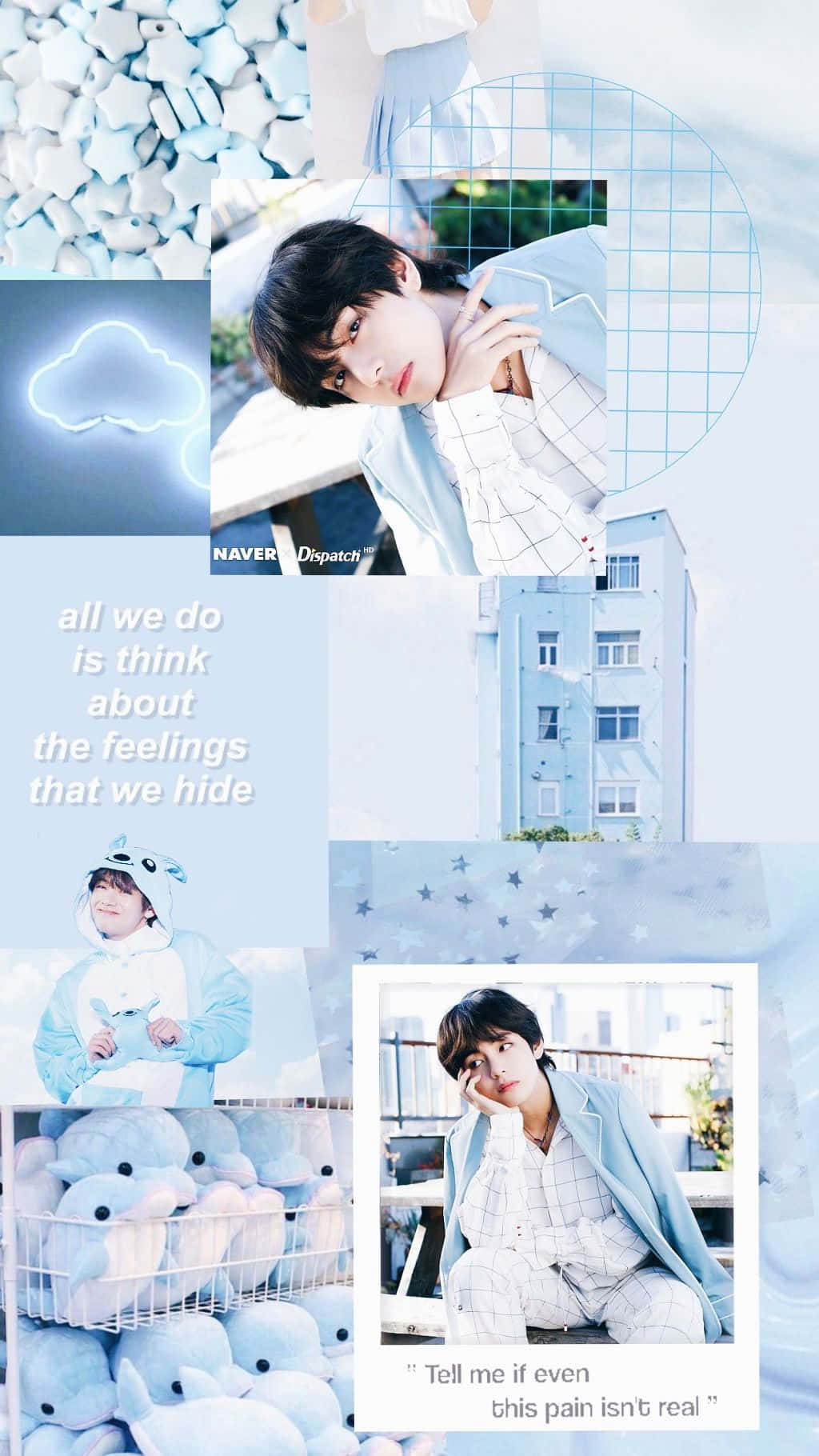 Blue Collage, young man, grid-patterned outfits, HD Phone Wallpaper