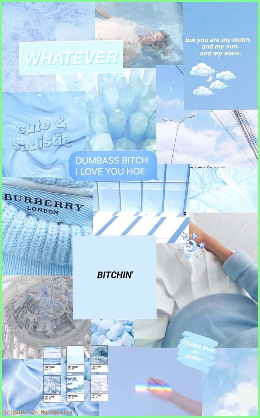 pastel blue, sky clouds, fashion text, HD Phone Wallpaper