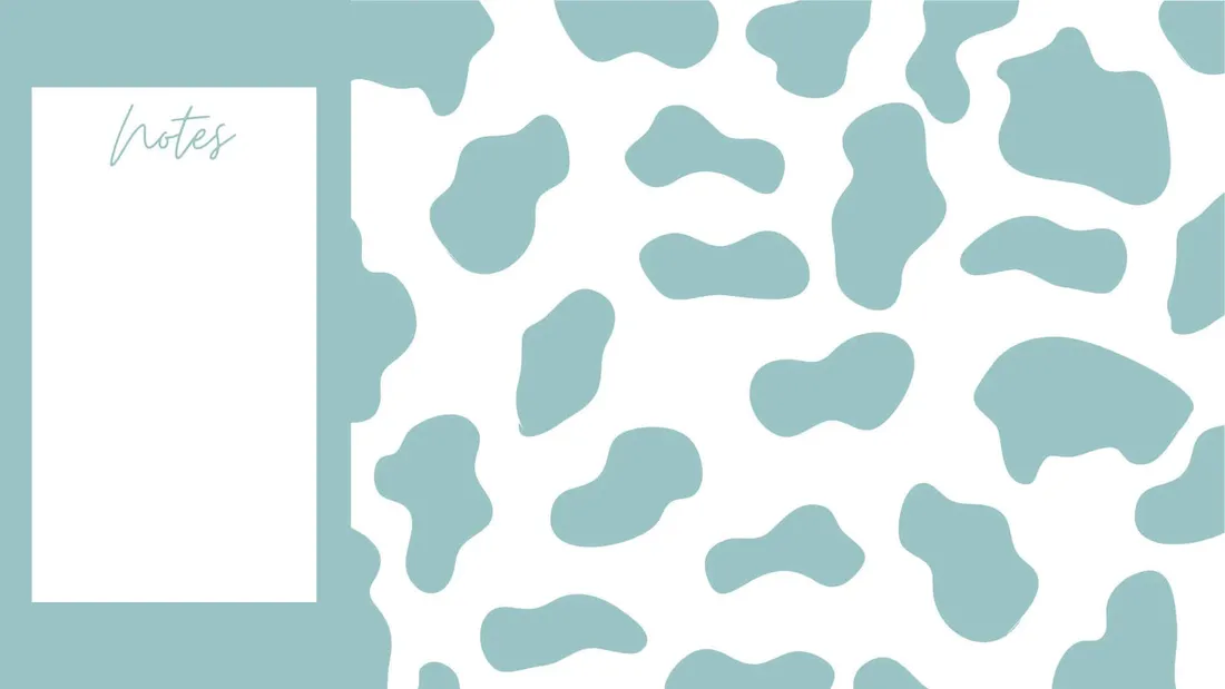 Blue Cow Print