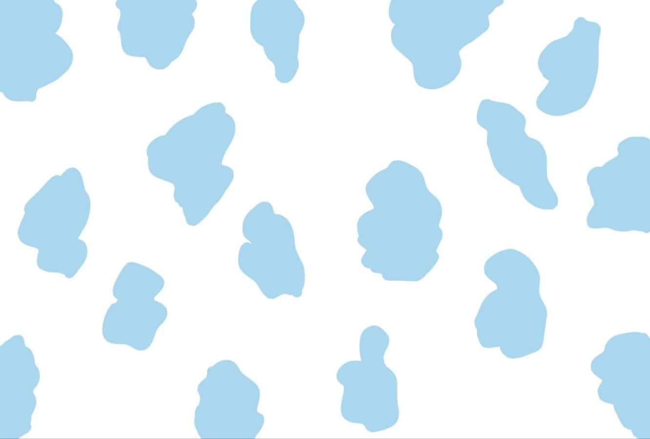 blue cow print, light blue, white, HD Desktop Wallpaper
