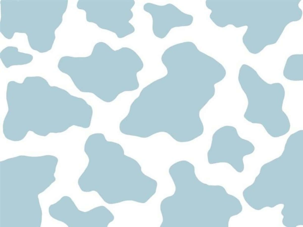 Blue Cow Print, soft blue, cow print shapes, SD Desktop Wallpaper