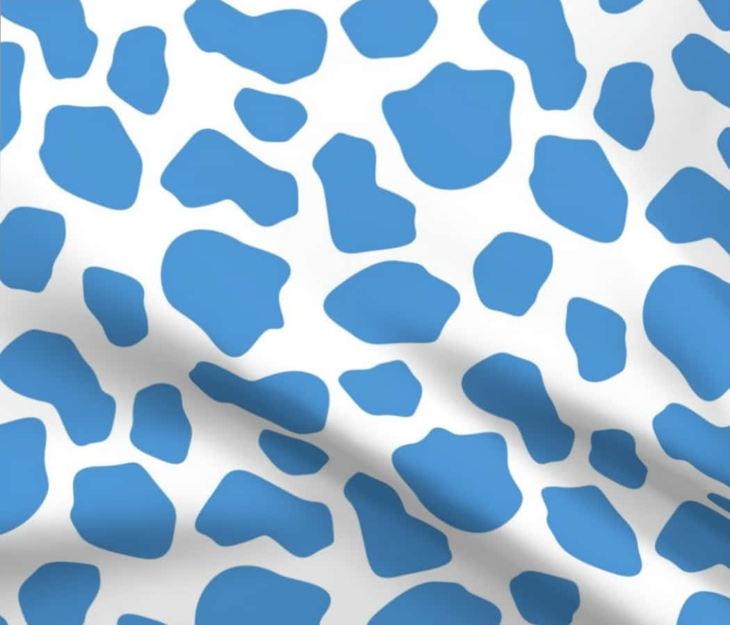 blue and white cow print fabric, soft folds, gentle shadows, SD Desktop Wallpaper