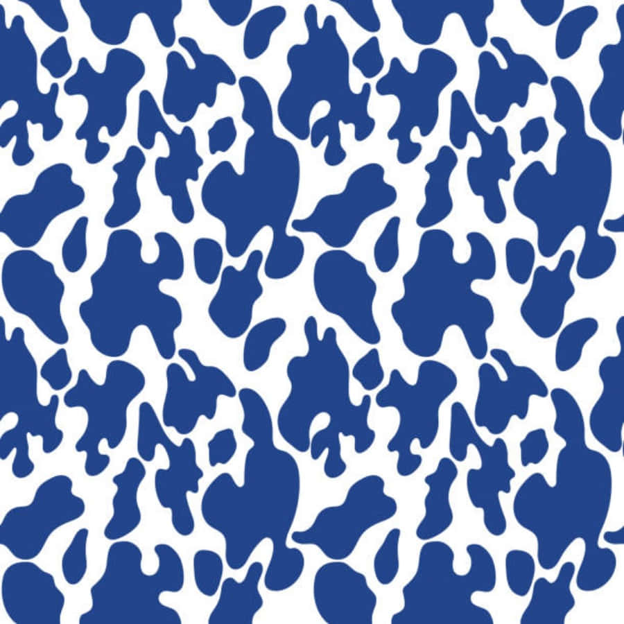 Blue Cow Print, blue and white, cow print pattern, SD Desktop Wallpaper