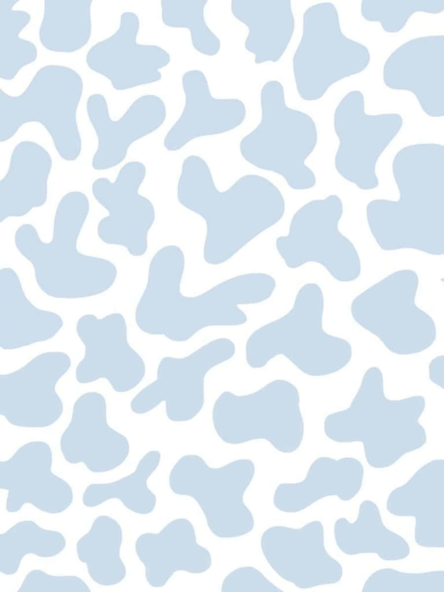 Blue Cow Print, soft blue, cow print, SD Phone Wallpaper