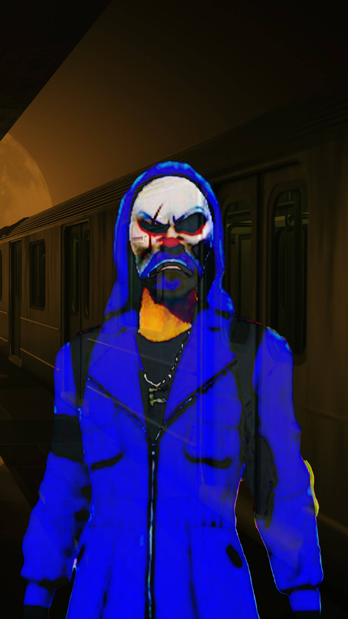 Blue Criminal Bundle, train station, subway station, 2K Phone Wallpaper