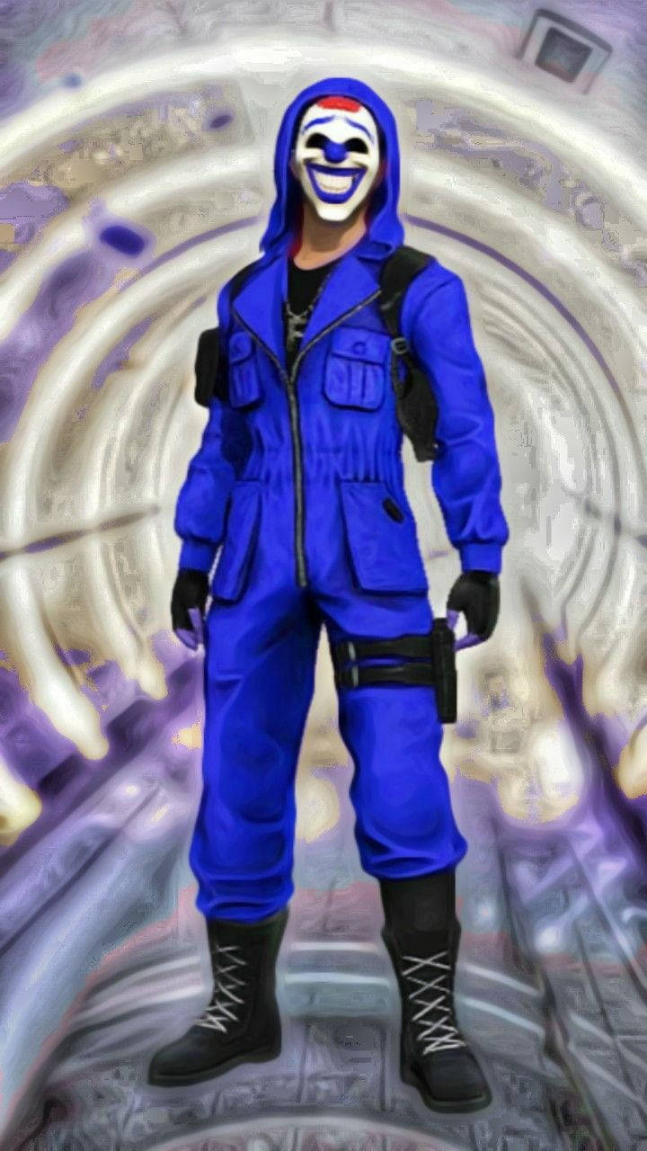 Blue Criminal Bundle, blue jumpsuit, clown mask, HD Phone Wallpaper