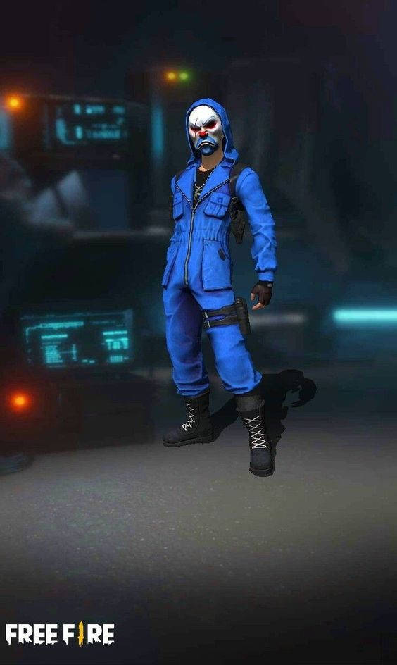 Blue Criminal Bundle, clown-masked character, blue jumpsuit, SD Phone Wallpaper