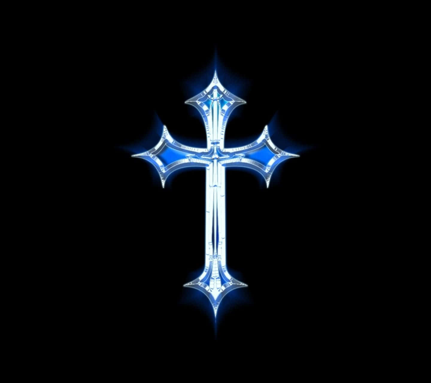 Blue Cross, 1440 x 1280, blue, HD Desktop Wallpaper