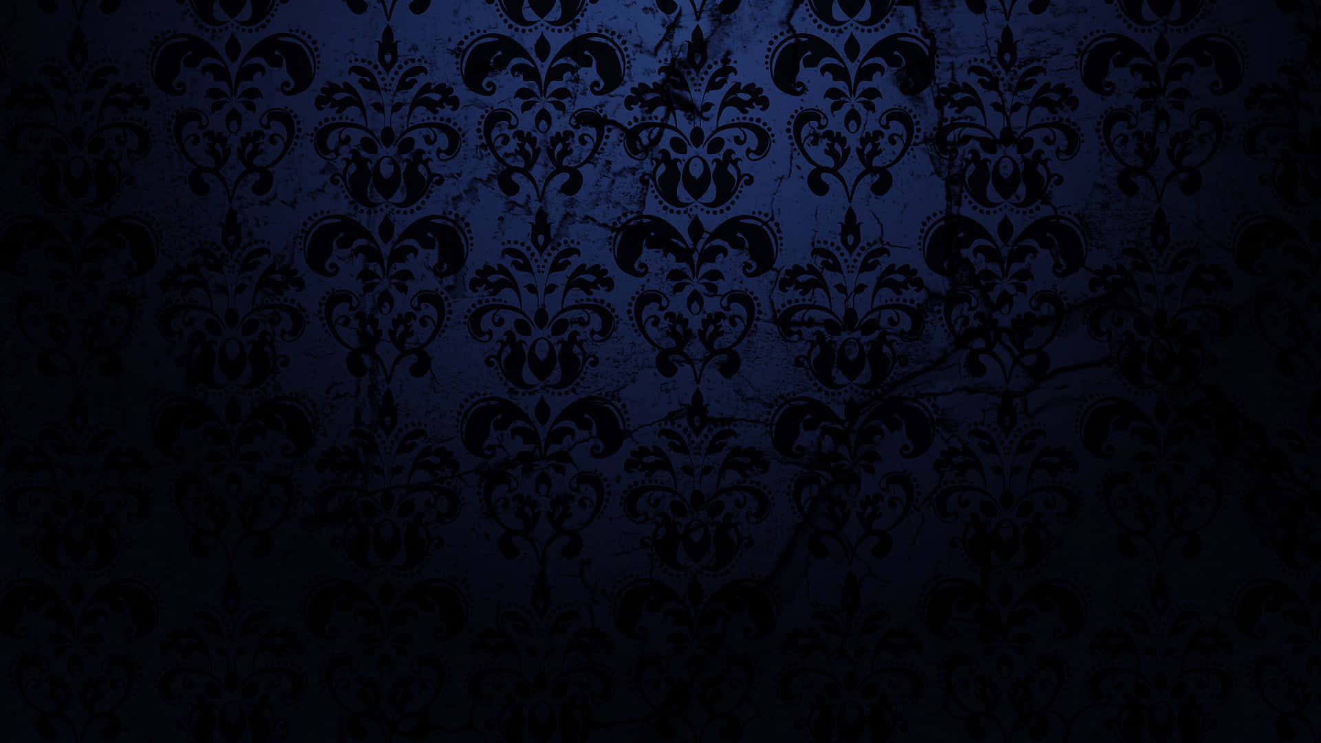 elegant blue damask pattern, dark blue, black damask floral patterns, Full HD Desktop Wallpaper