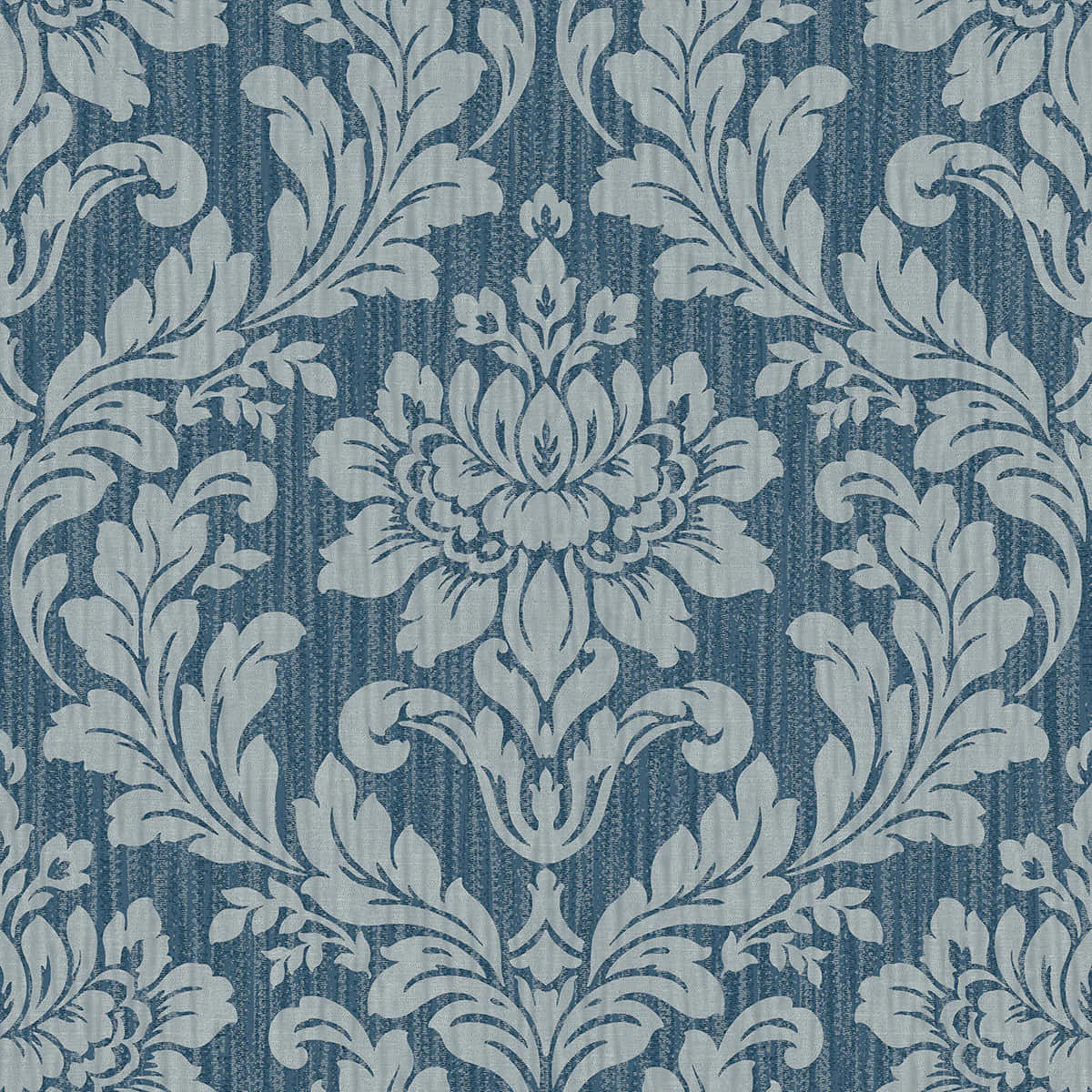 blue damask pattern texture, light gray floral motifs, leaf motifs, SD Desktop Wallpaper