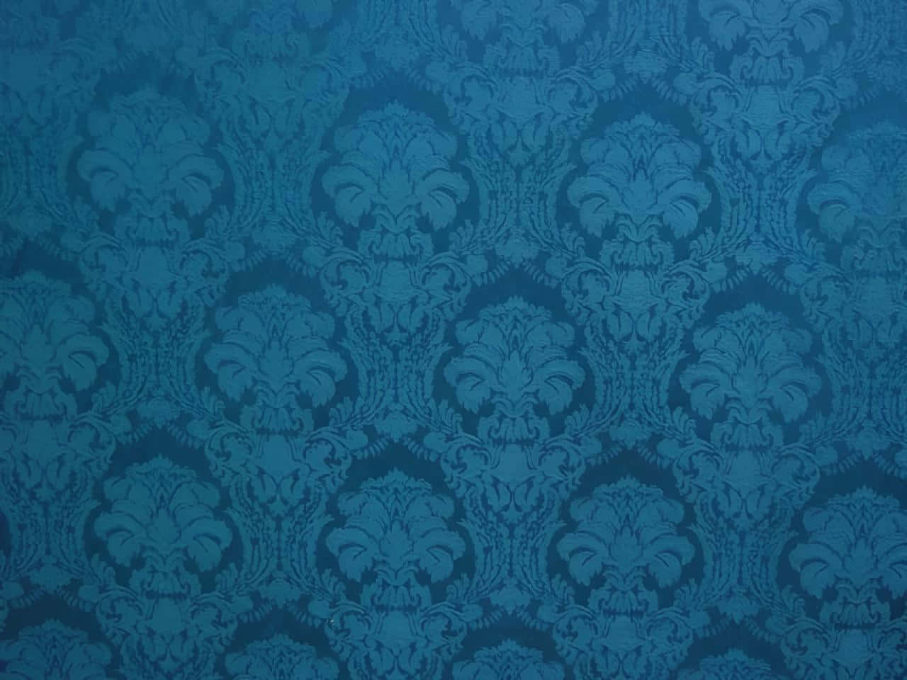 blue damask, teal damask, floral patterns, HD Desktop Wallpaper
