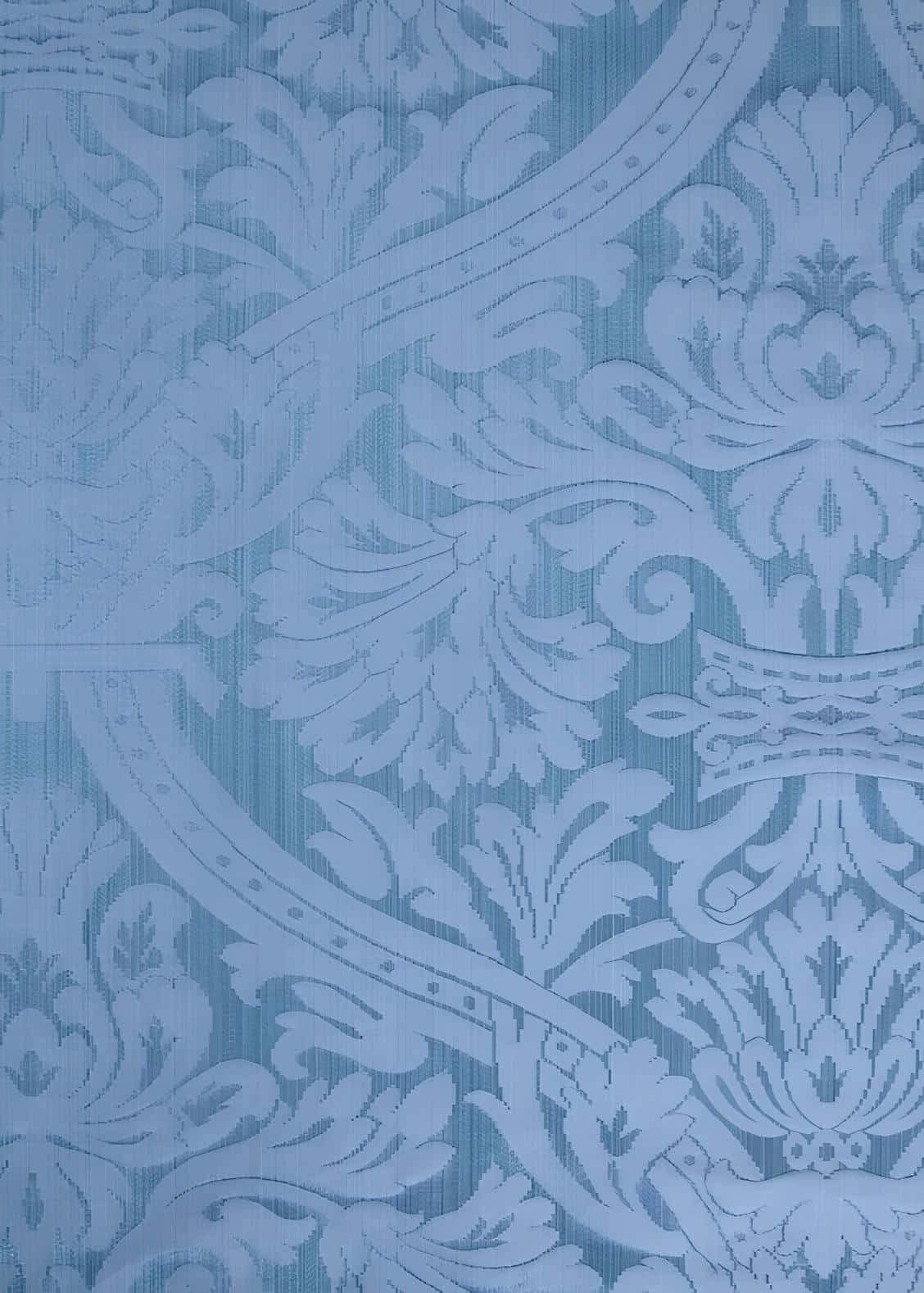 elegant blue damask pattern, soft blue tones, intricate floral and scroll patterns, HD Phone Wallpaper