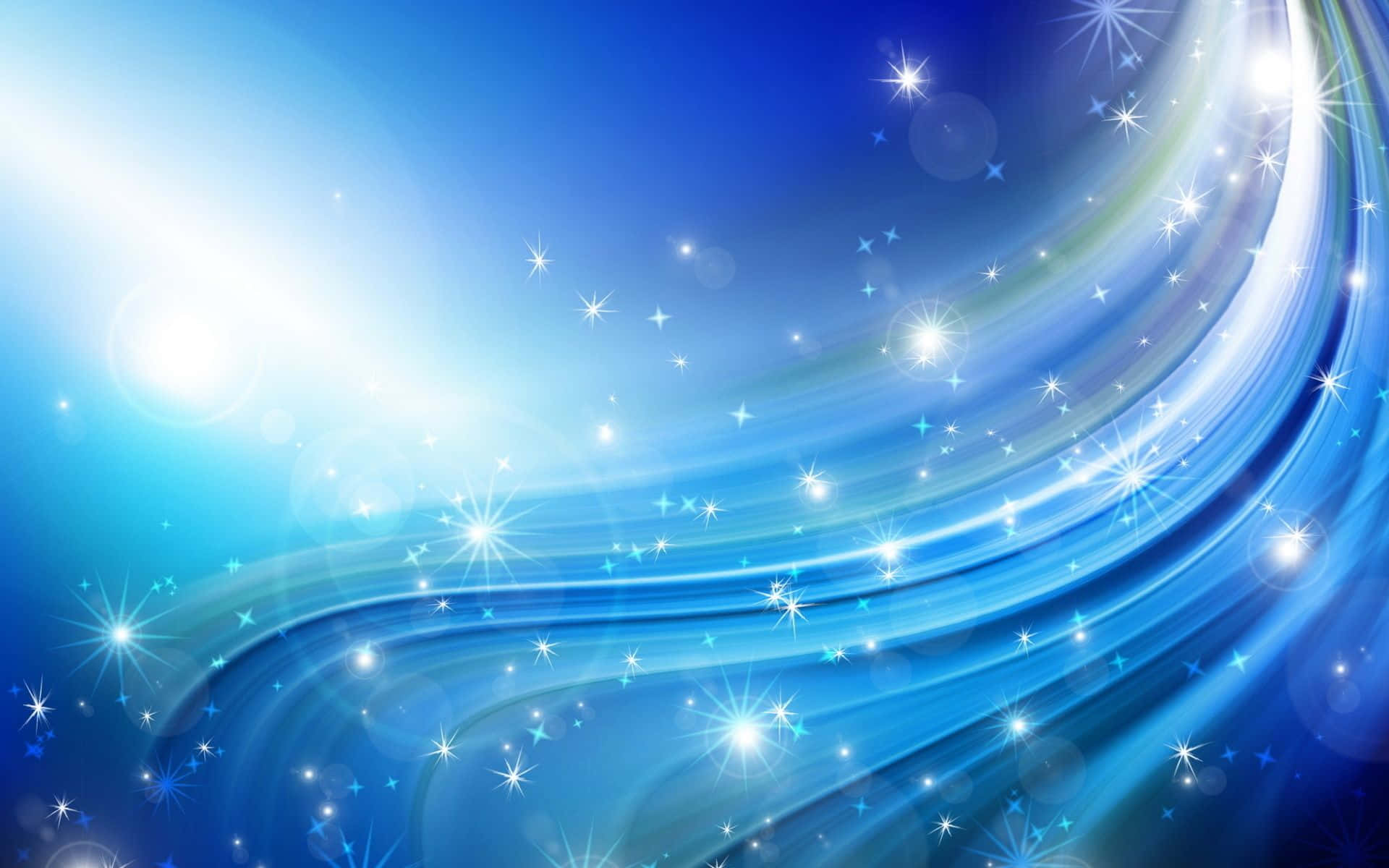 Bright Blue Desktop, vibrant blue, abstract swirls, Full HD Desktop Wallpaper