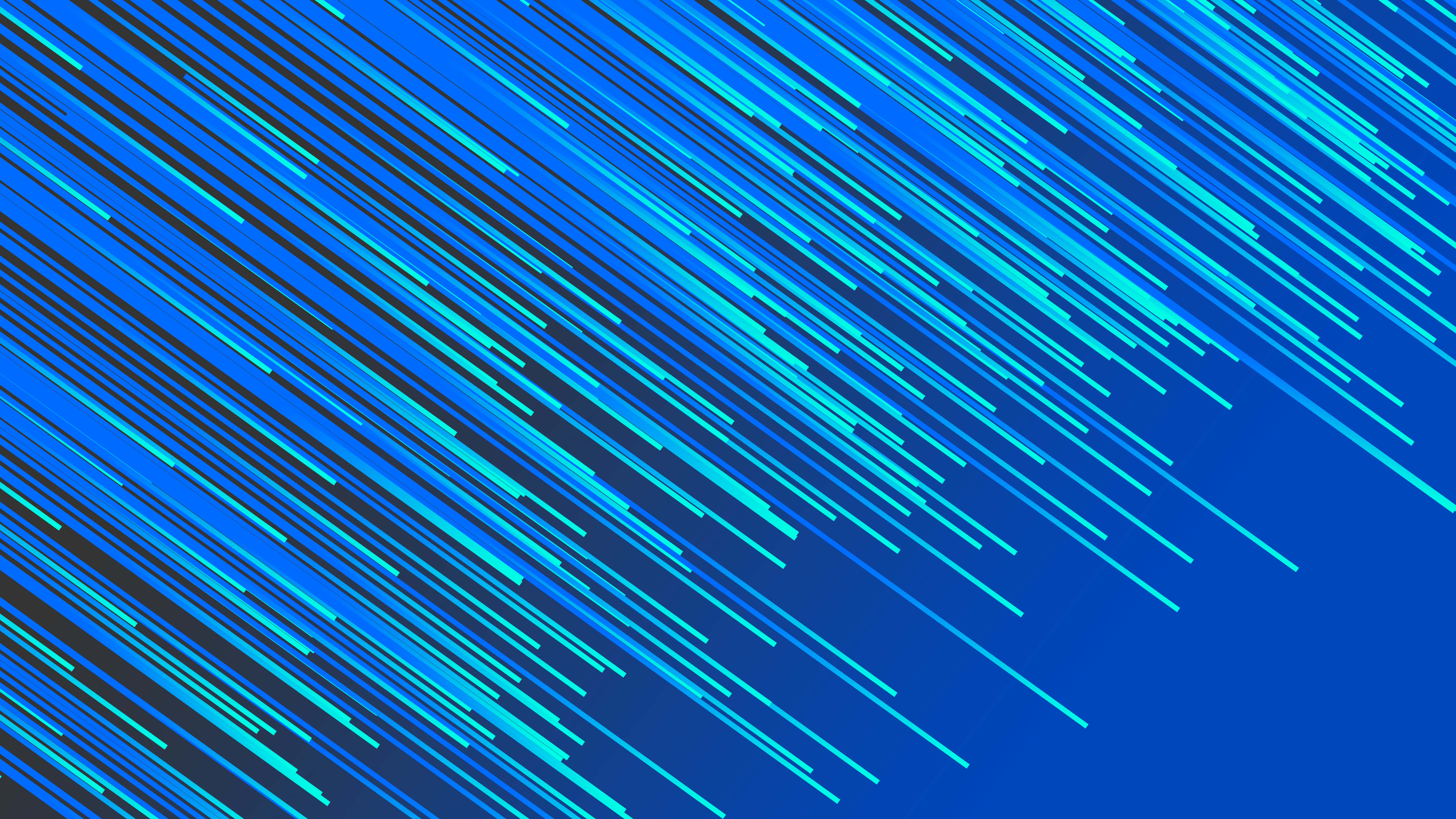 blue desktop, glowing cyan, dark blue, 5K Desktop Wallpaper