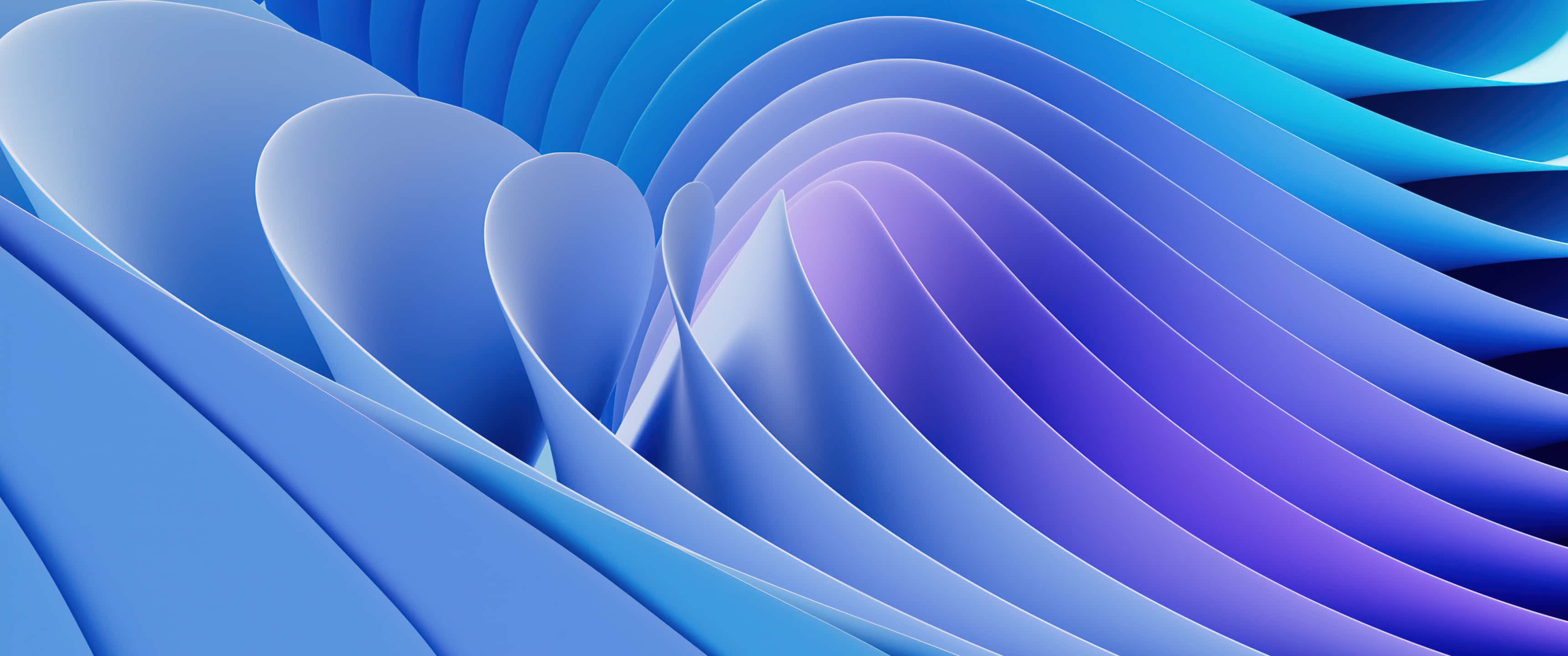 blue, purple, abstract wave pattern, 2K Desktop Wallpaper