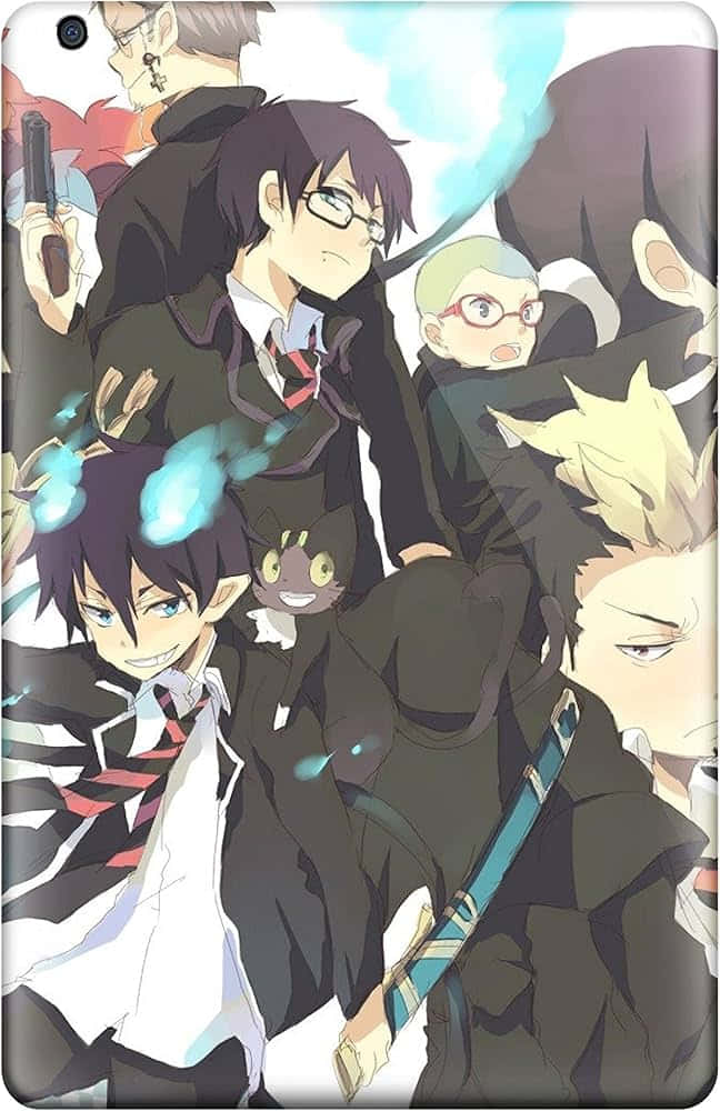 Blue Exorcist, characters collage, school uniforms, SD Phone Wallpaper