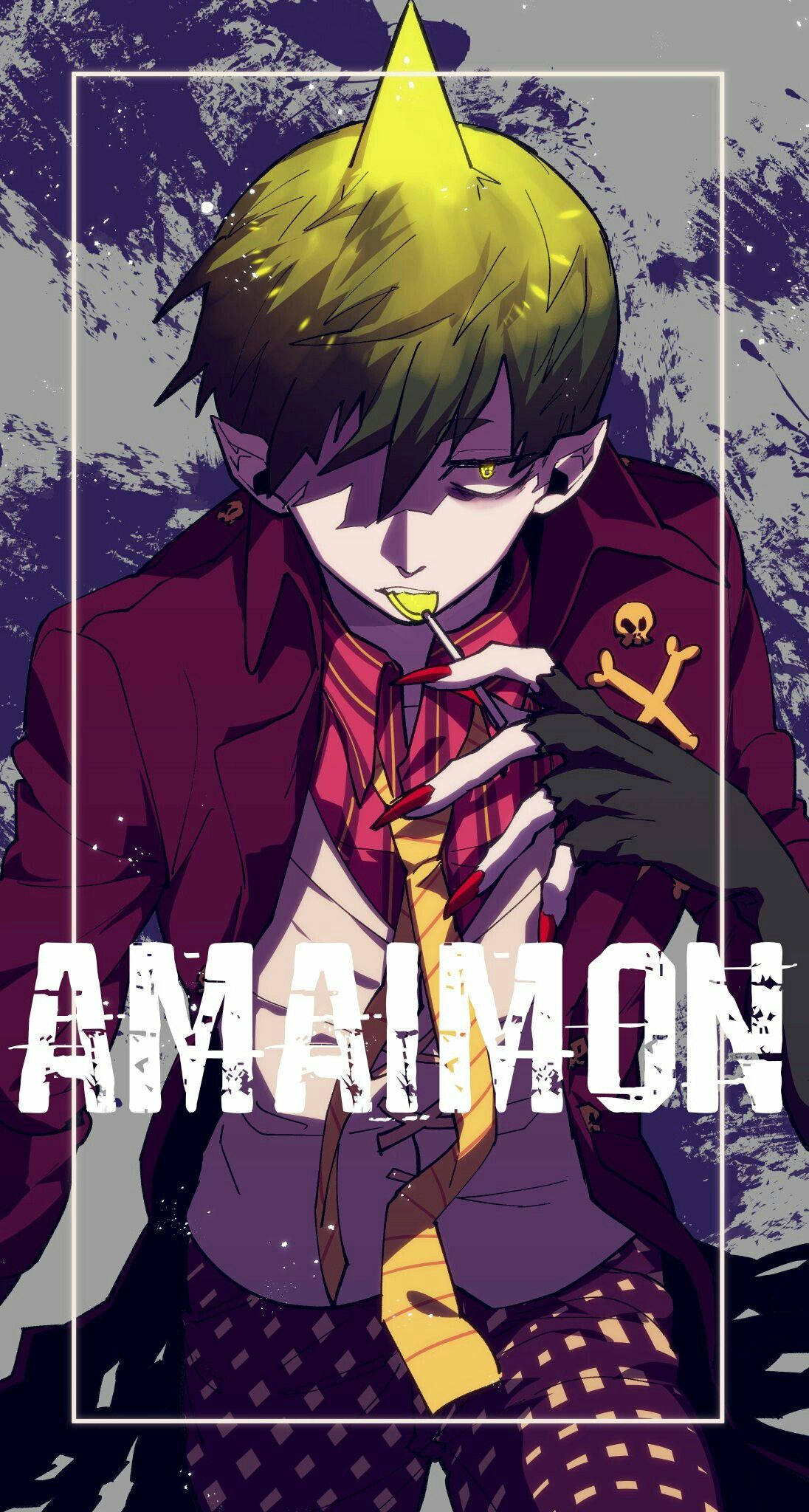 Amaimon, Blue Exorcist, spiky yellow hair, Full HD Phone Wallpaper